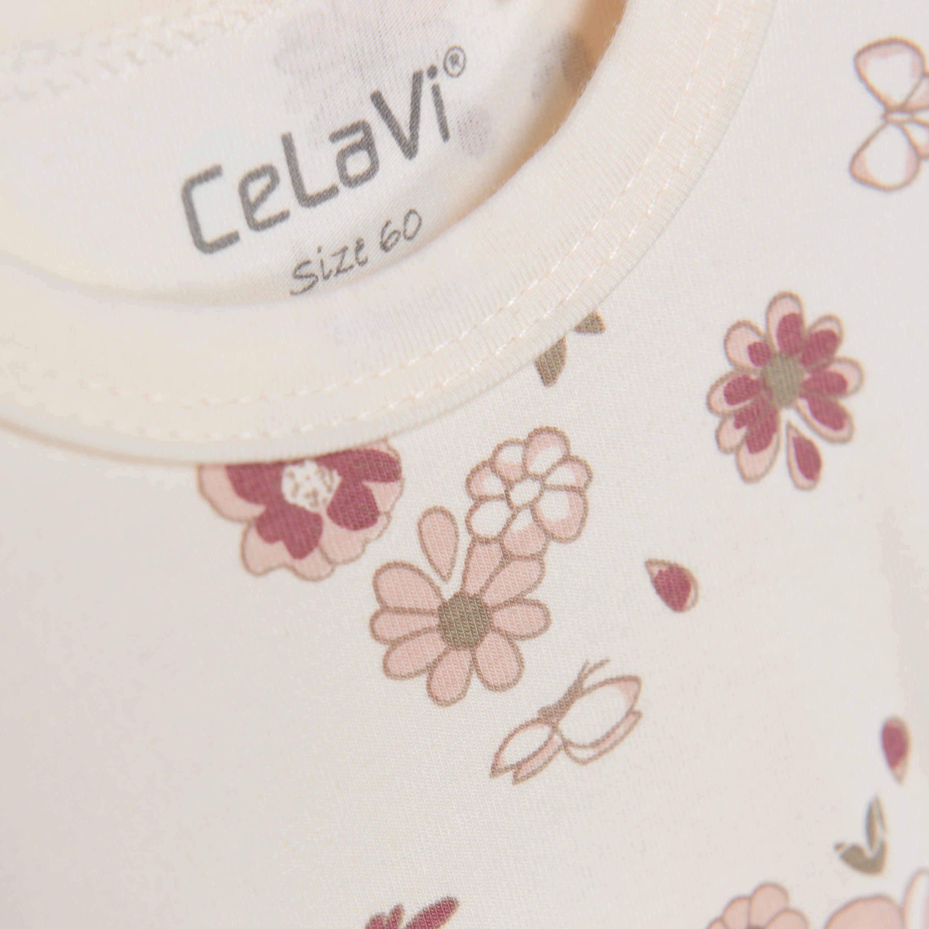 Celavi Short Sleeve Leg Jumpsuit - Blommig - Rose Cloud - Jumpsuit - MamaMilla