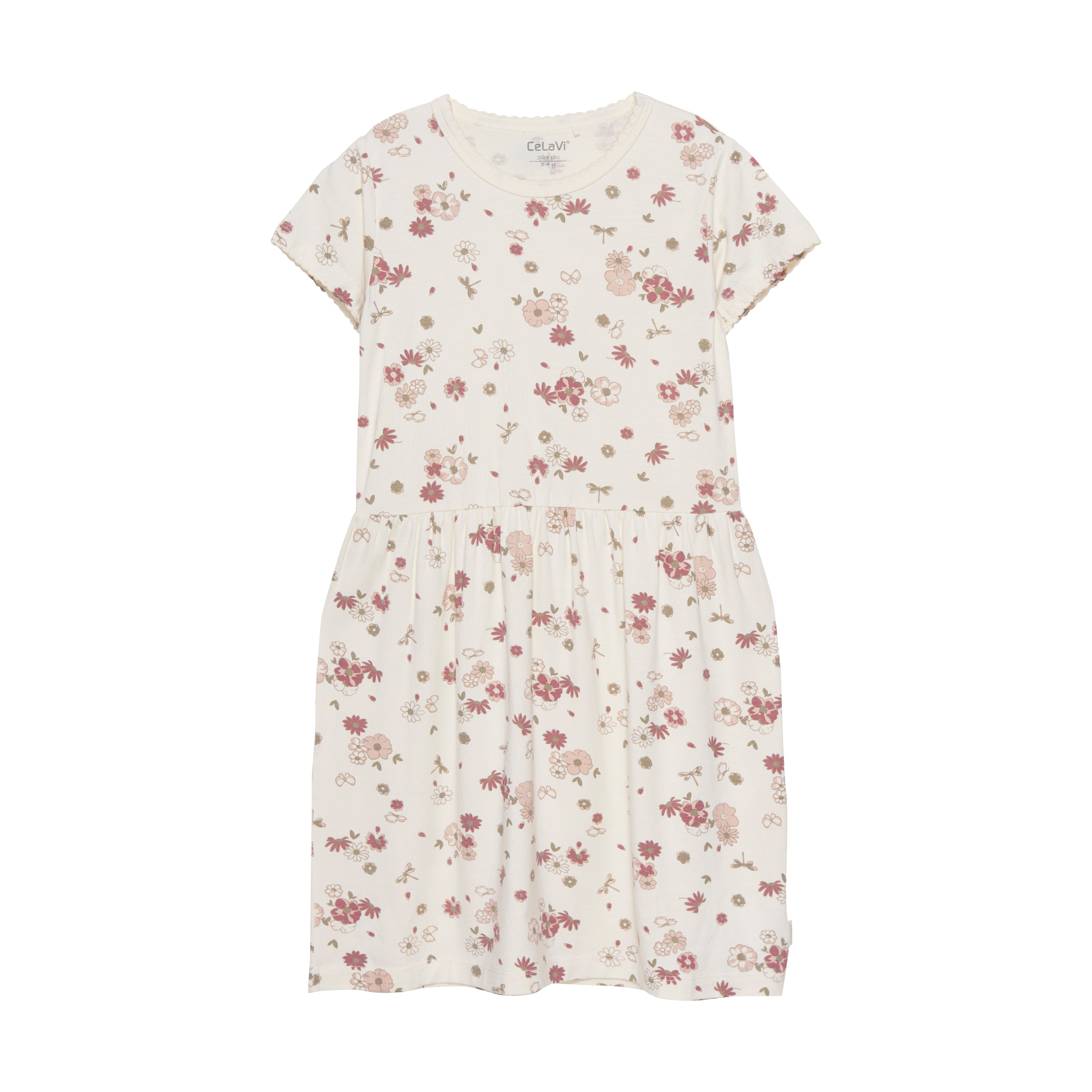 Celavi Klänning i Bambu - Blommor - Rose Cloud - Klänning - MamaMilla