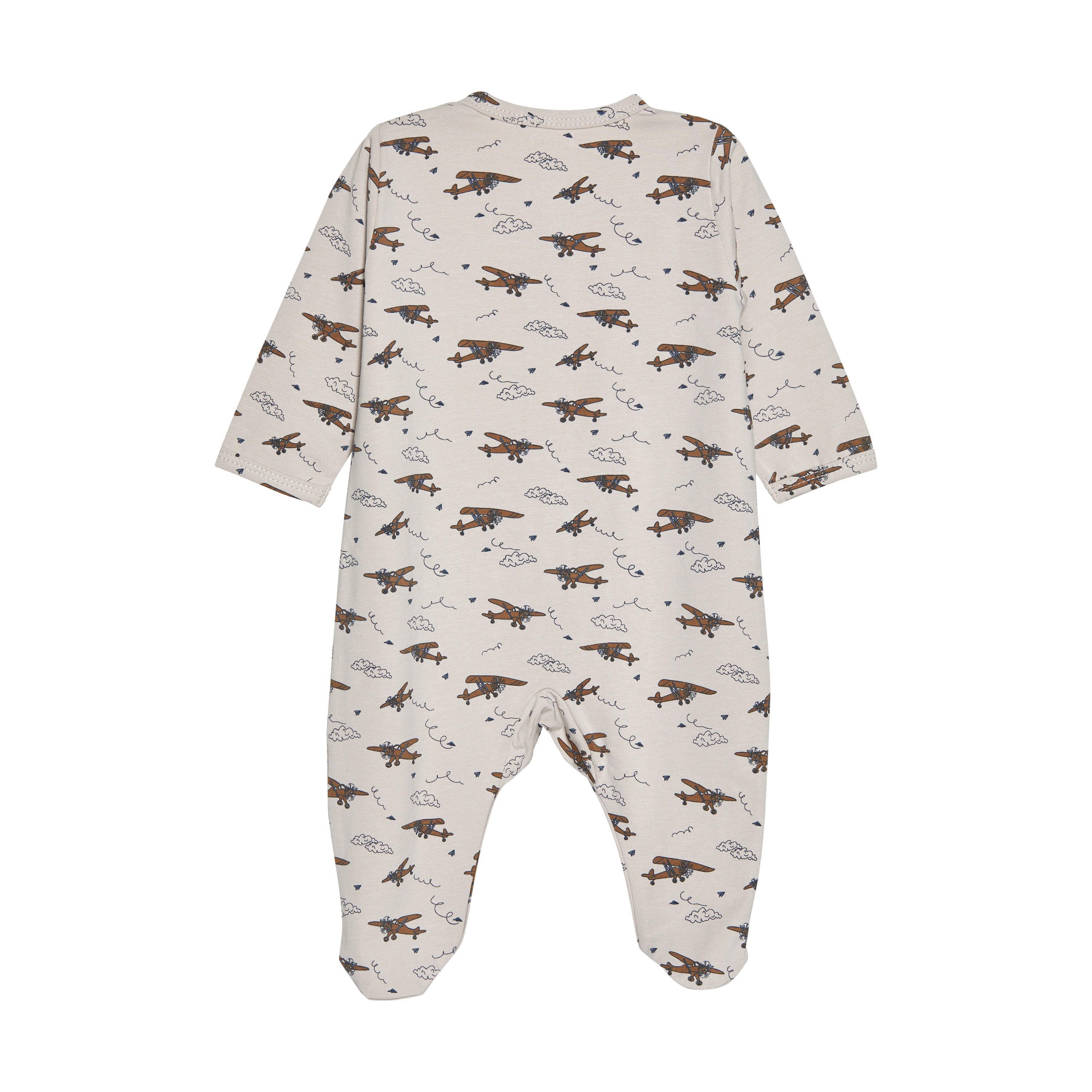 Fixoni jumpsuit/nattdräkt med fötter - Flygplan - India Ink - Jumpsuit - MamaMilla