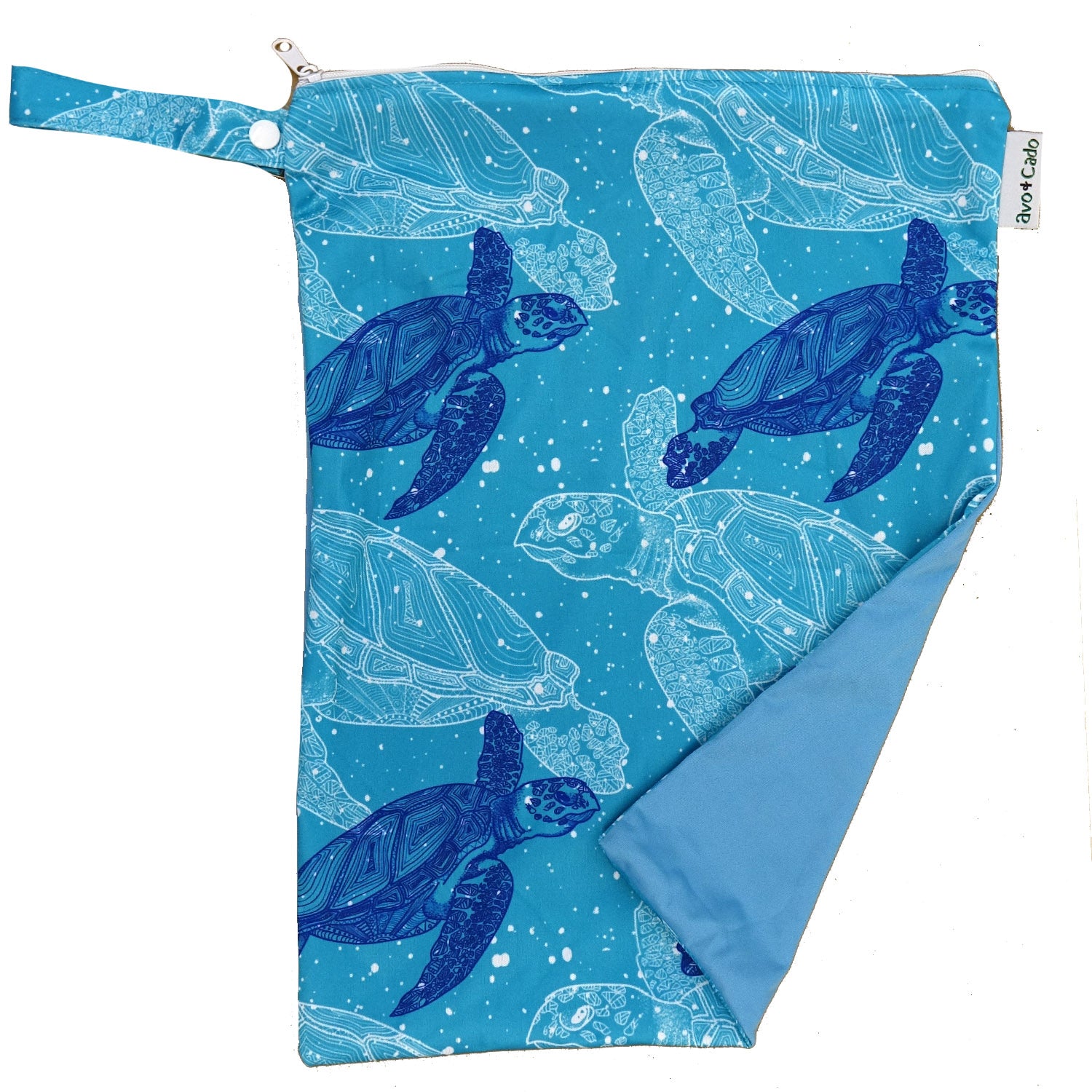 avo+cado Wetbag Medium med ett fack - Turtles - Wetbag medium - MamaMilla
