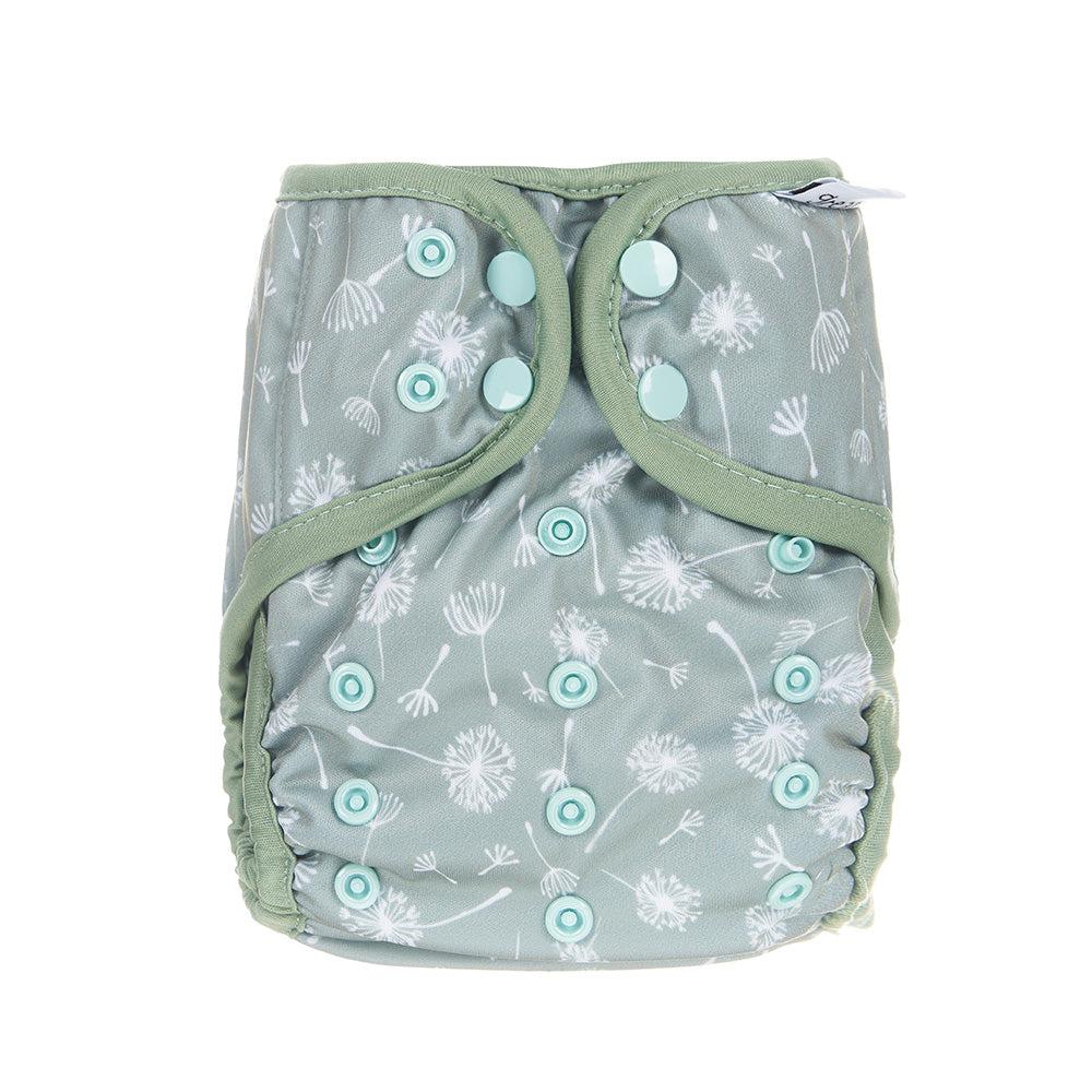 avo+cado One Size Explorer blöjöverdrag - Wildpflanzen, Naturküche, Knospen, Giersch, Sand, Pampasgras, Moss, Mauve, Blätter, Kräuter, Grey, Pusteblume - - MamaMilla