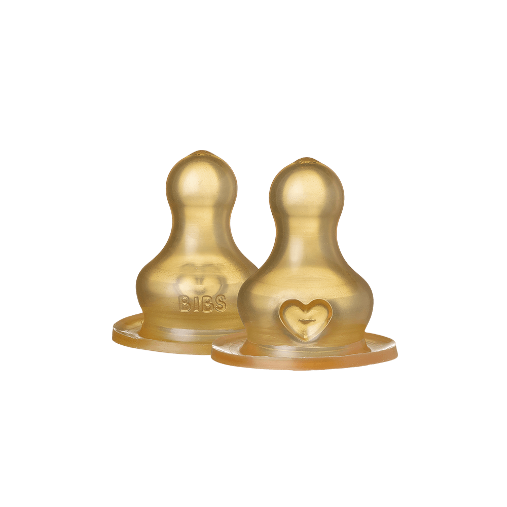 BIBS 2-pack anti-kolik flasknapp - Slow Flow - MamaMilla