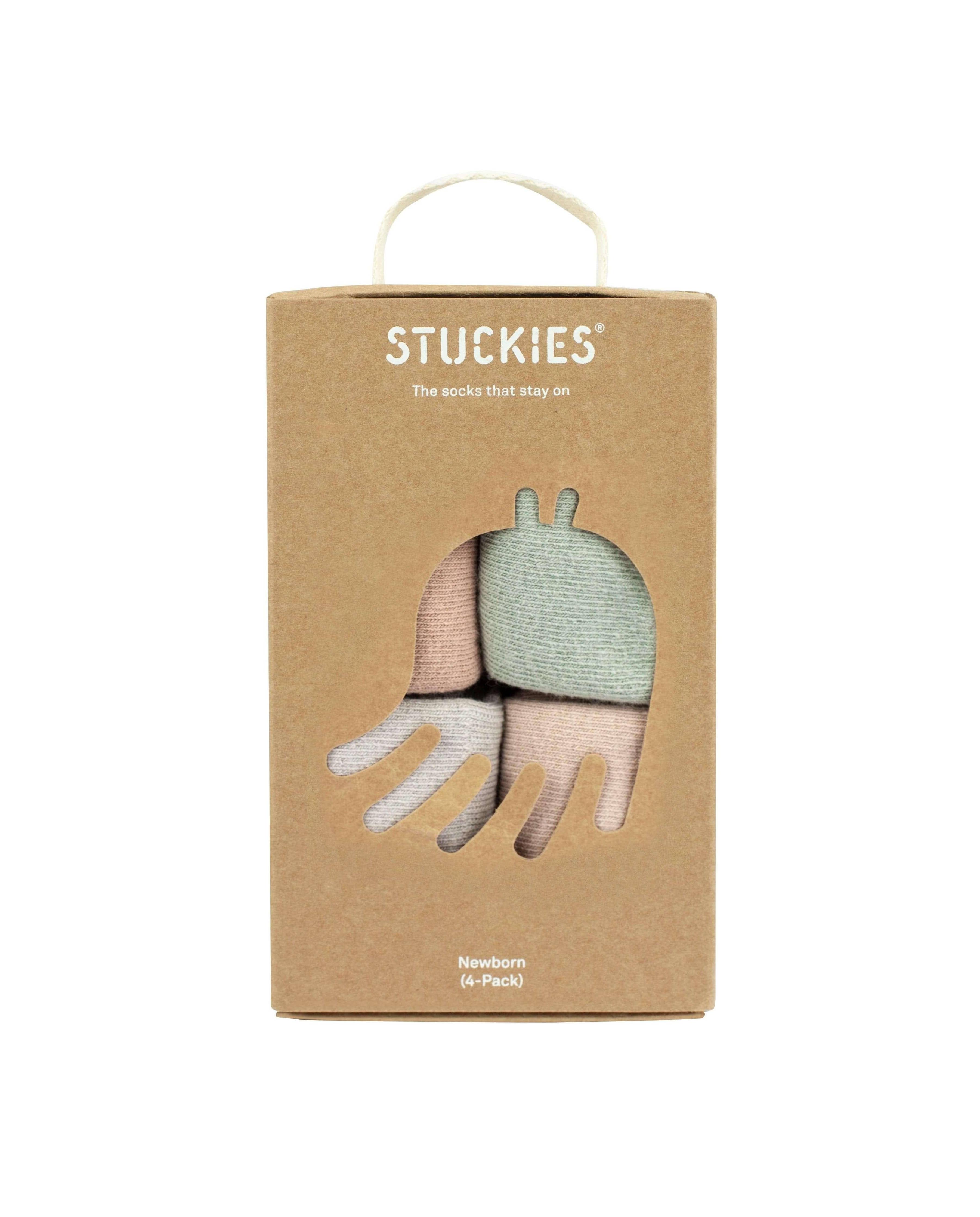 STUCKIES strumpor för nyfödd med sömlös tå och "stay on" - 4-pack - Tides - Strumpor - MamaMilla