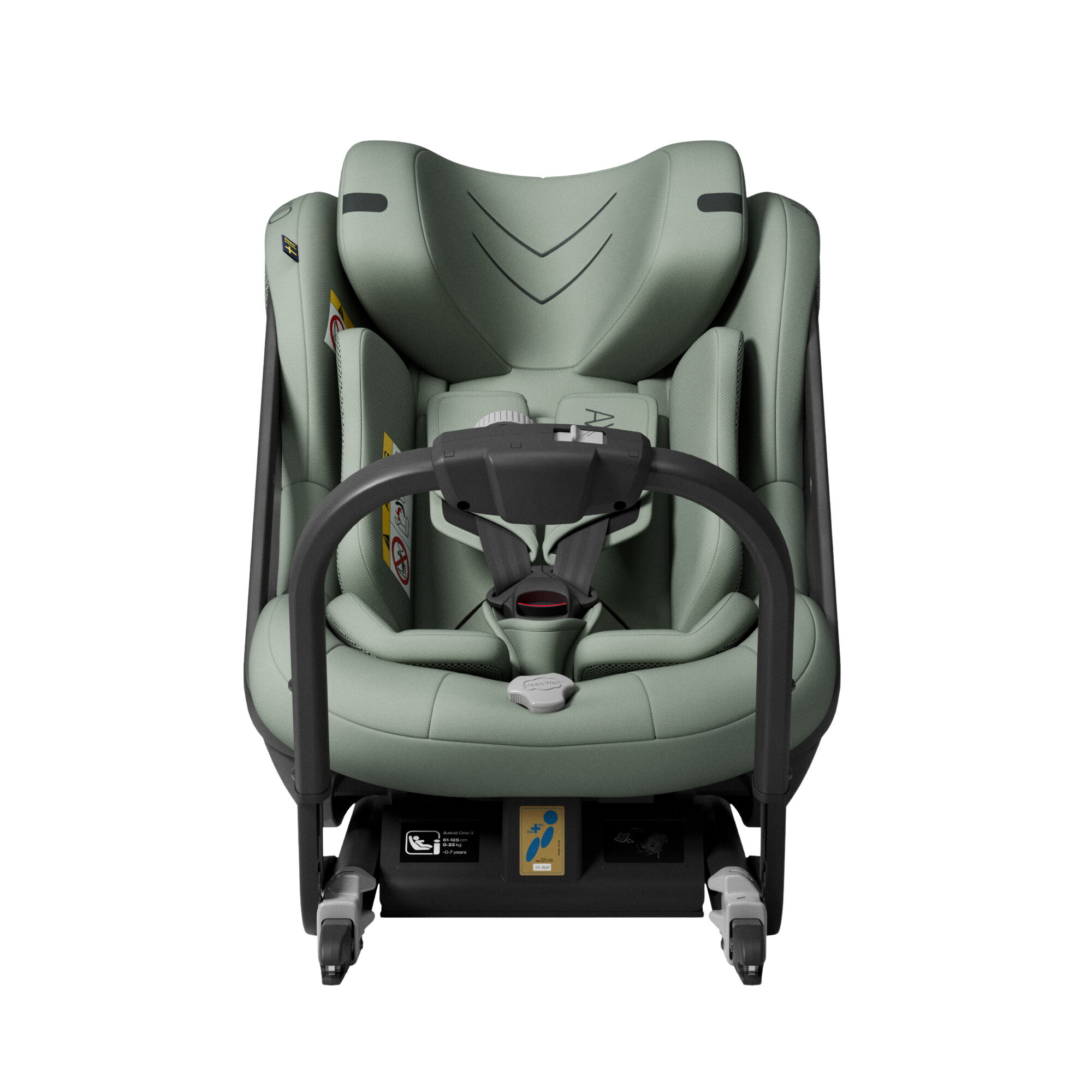 Axkid ONE+ 3 - Nordic Bloom Green - iSize 40-125 cm - 40-125 cm (Nyfödd till 7 år) - MamaMilla
