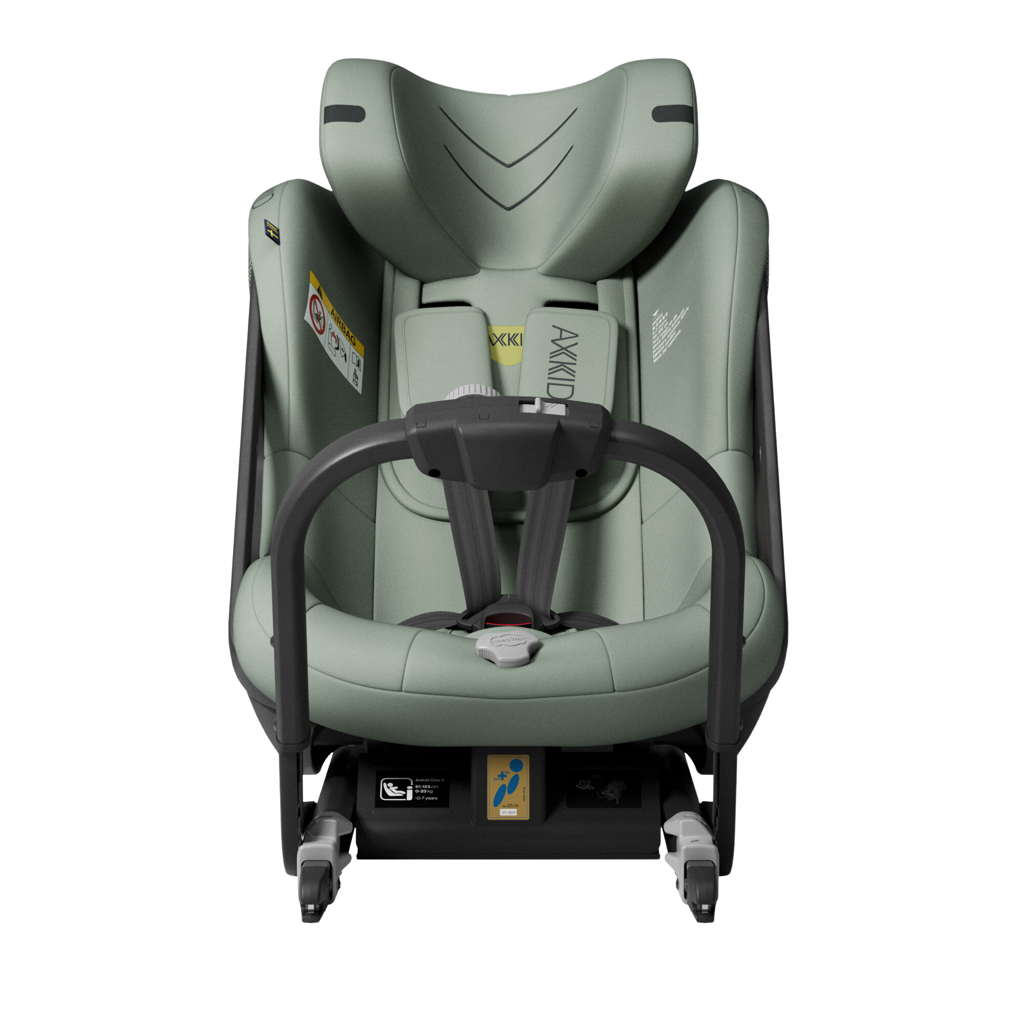 Axkid ONE+ 3 - Nordic Bloom Green - iSize 40-125 cm - 40-125 cm (Nyfödd till 7 år) - MamaMilla