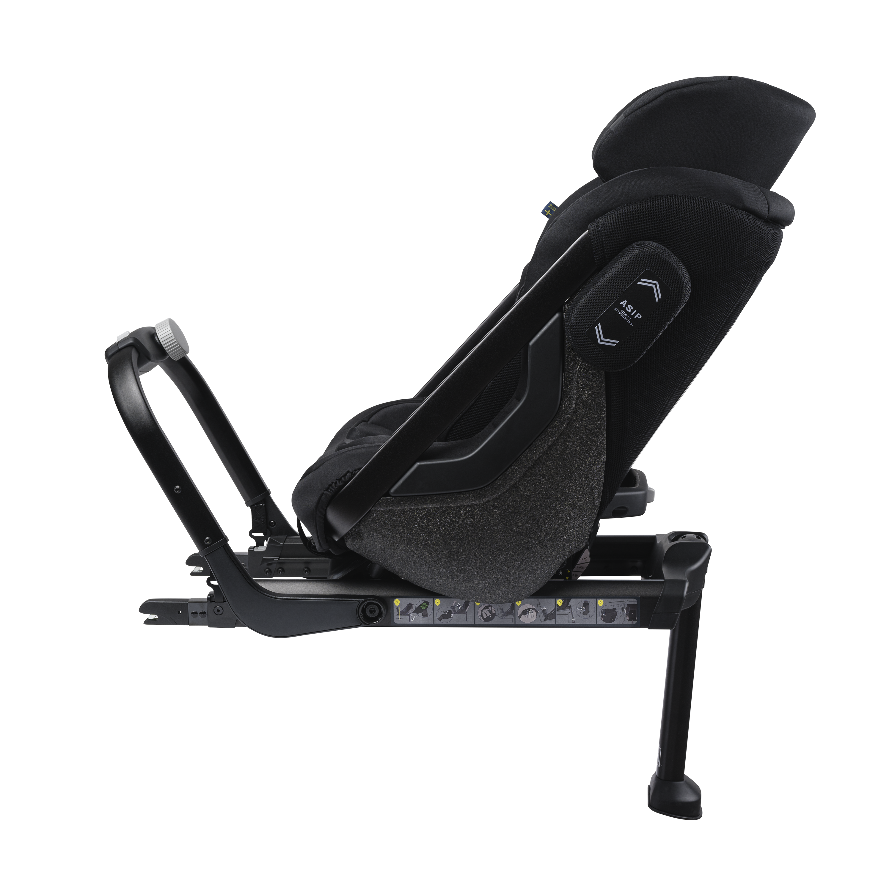 Axkid ONE+ 2 - Tjära - iSize 40-125 cm - 40-125 cm (Nyfödd till 7 år) - MamaMilla