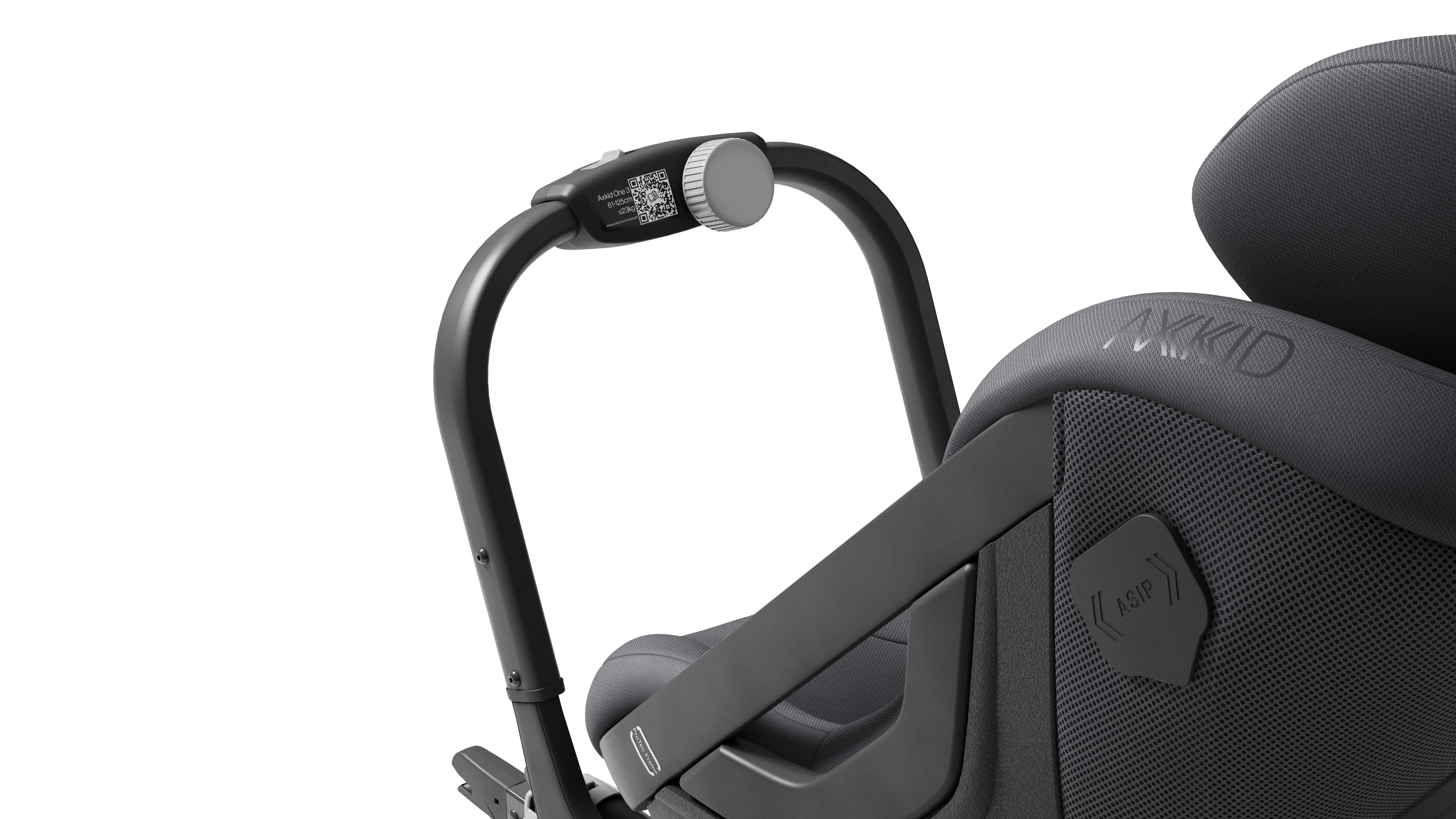 Axkid ONE 3 - Arctic Mist Grey - iSize 61-125 cm - 61-125 cm (3 månader till 7 år) - MamaMilla