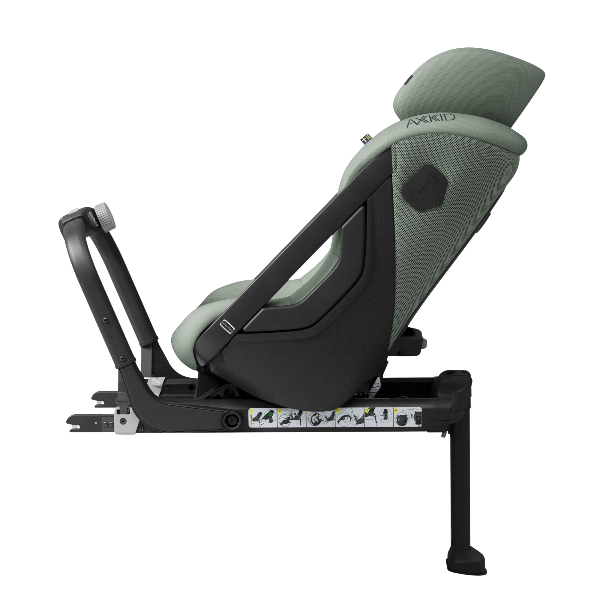 Axkid ONE+ 3 - Nordic Bloom Green - iSize 40-125 cm - 40-125 cm (Nyfödd till 7 år) - MamaMilla