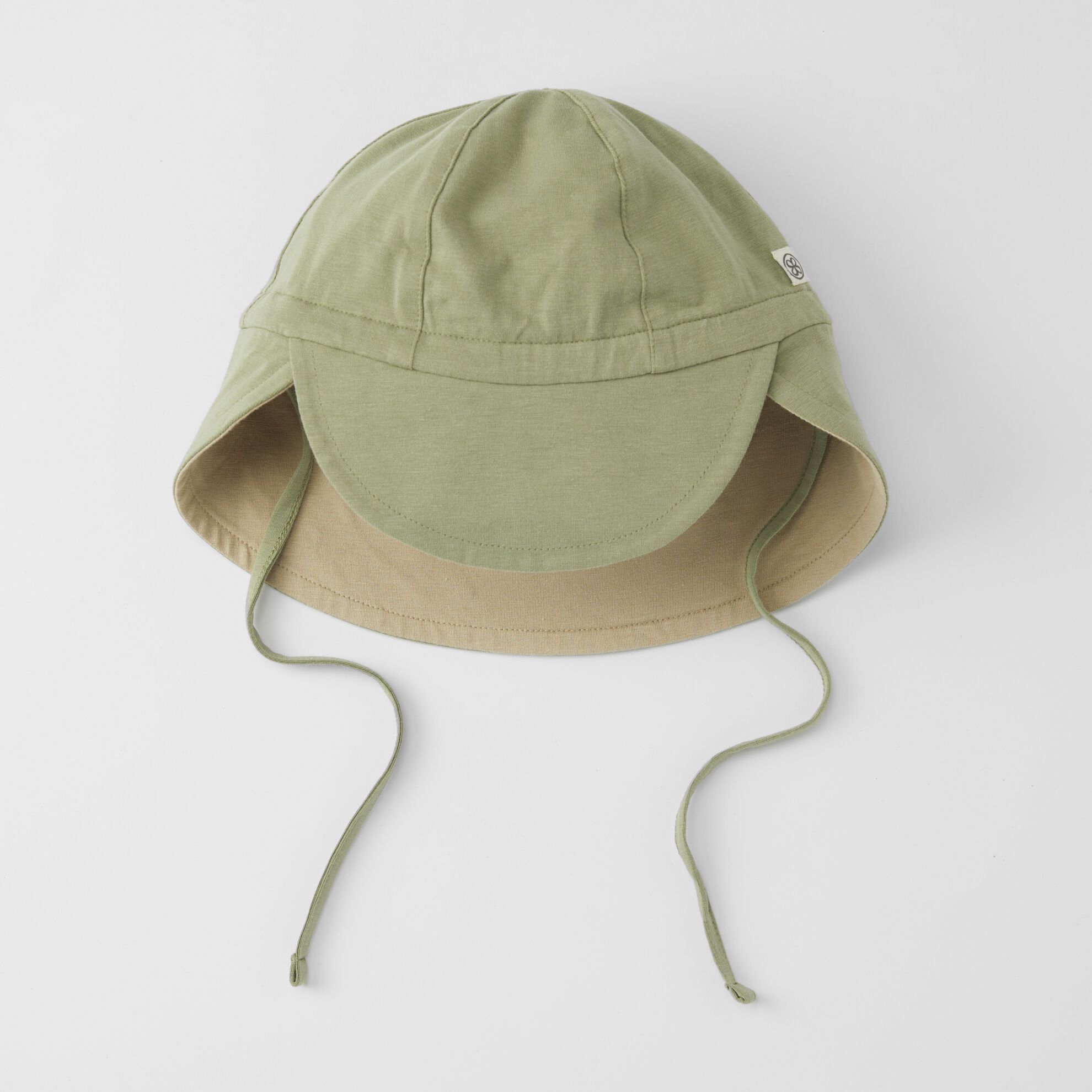 Cloby Sunhat UPF 50+ Olivgrön/Sandstrand 0-6m - - MamaMilla