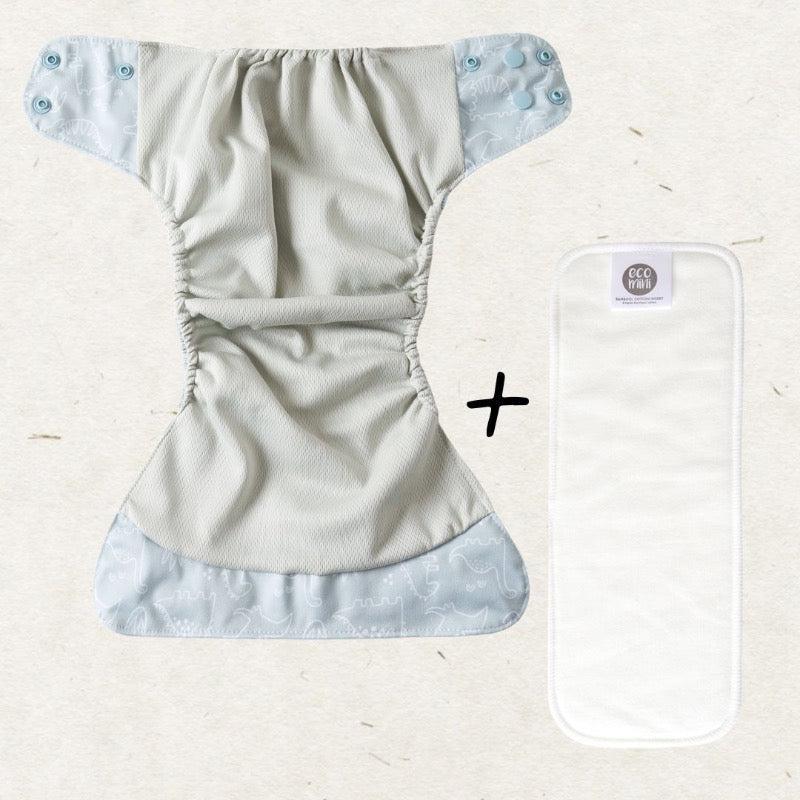 One Size Coolmax fickblöja. Periwinkle - - MamaMilla