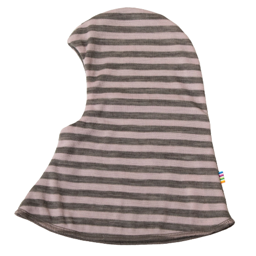 Joha Balaclava i ull - Vändbar - 2 lager - Grå / Rosa - Mössa - MamaMilla