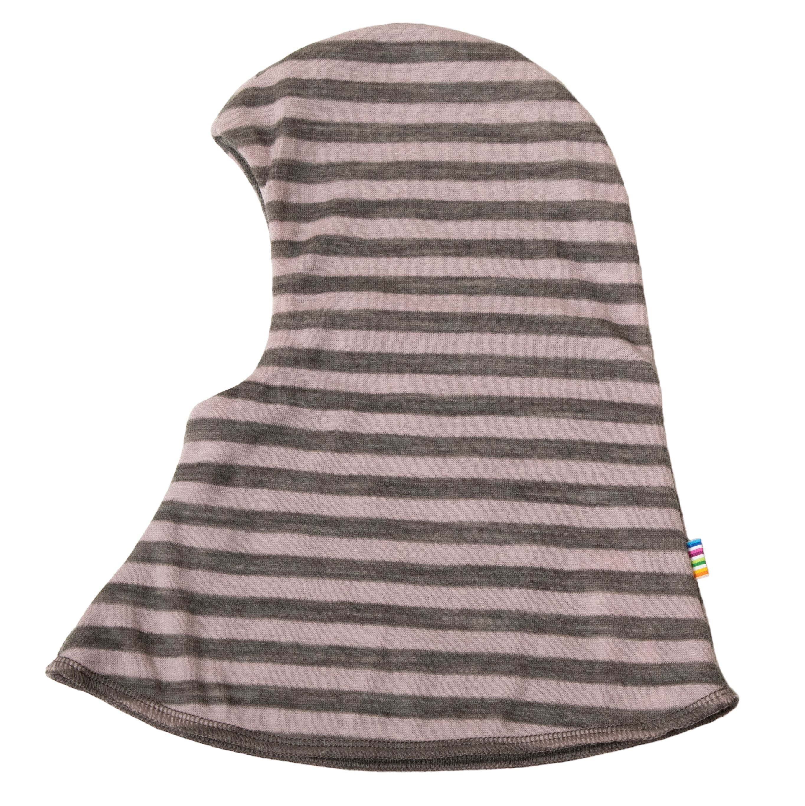 Joha Balaclava i ull - Vändbar - 2 lager - Grå / Rosa - Mössa - MamaMilla
