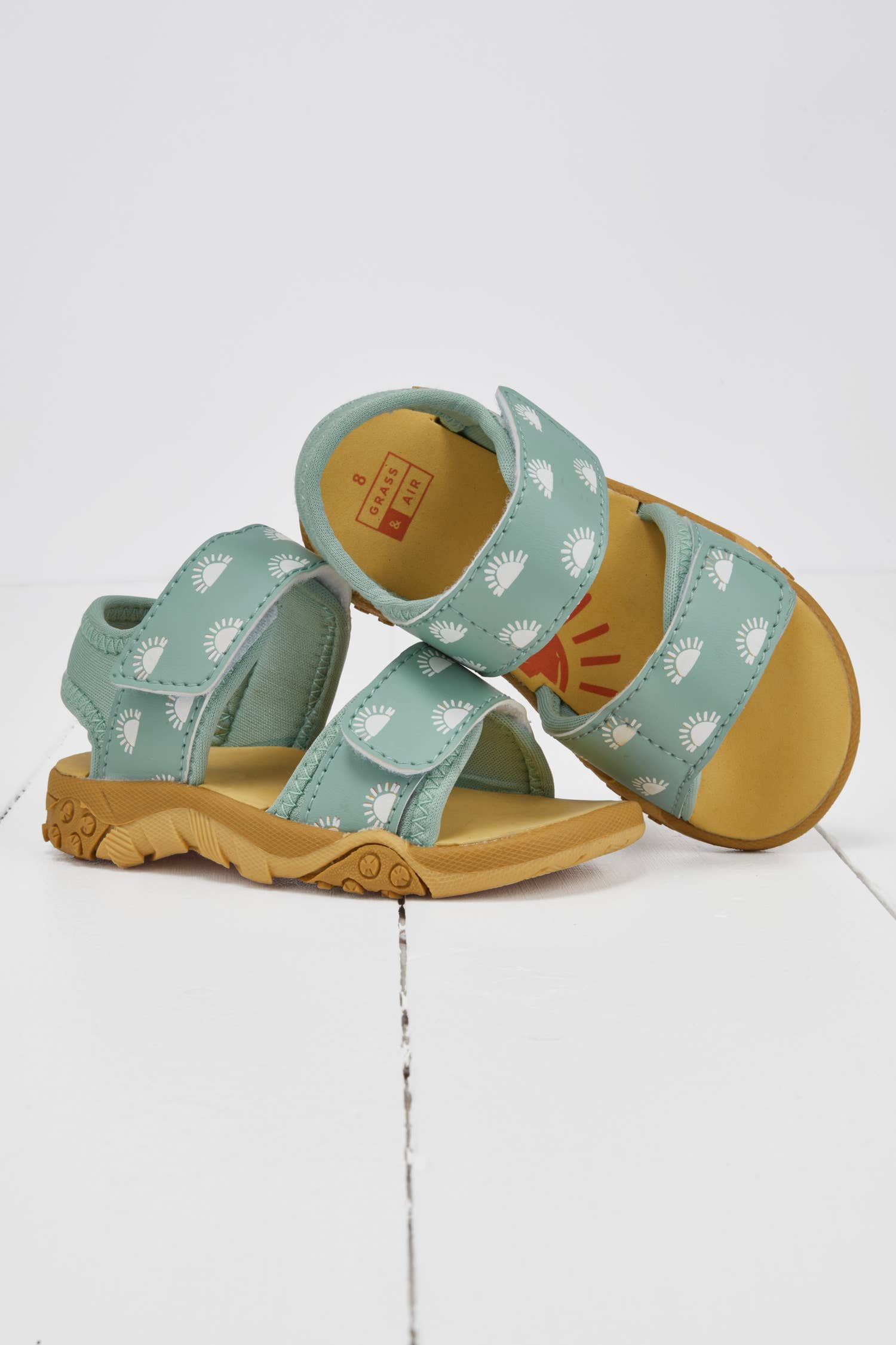 Grass & Air pistacie sandaler detaljer