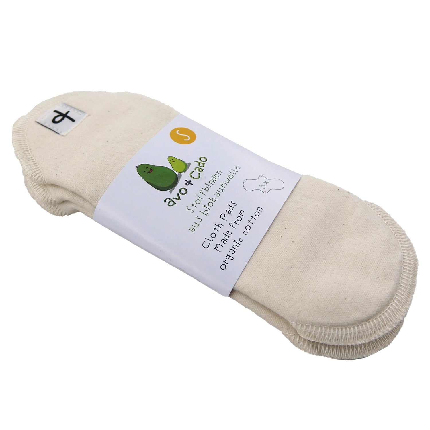 avo+cado Trusseindlæg (stofbind) i Økologisk Bomuldsflannel - 3 styks - Trusseindlæg - MamaMilla