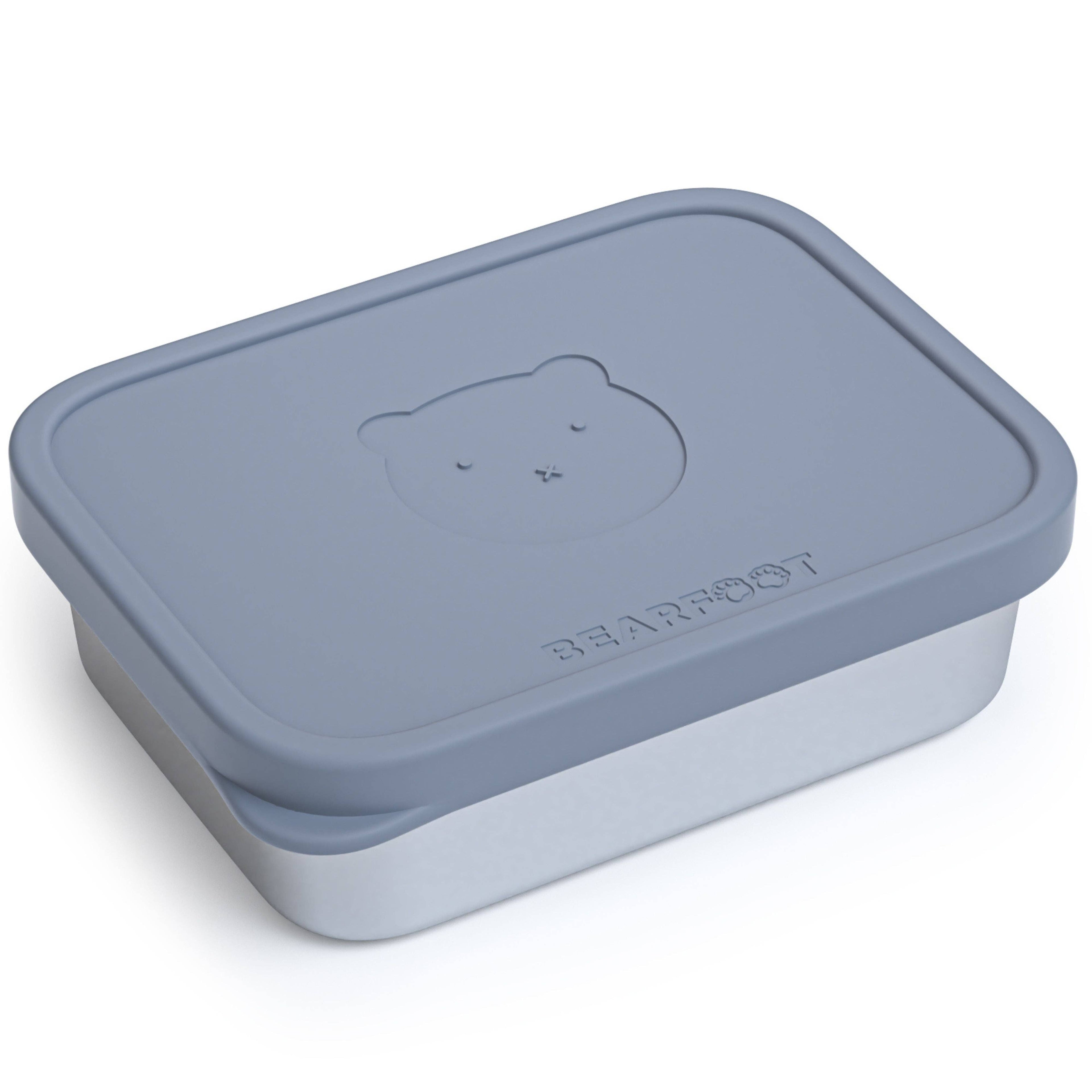 BEARFOOT Bento Stål Madkasse Med 4/6 Rum (justerbar) - Blue: 700 ml - Madkasse - MamaMilla