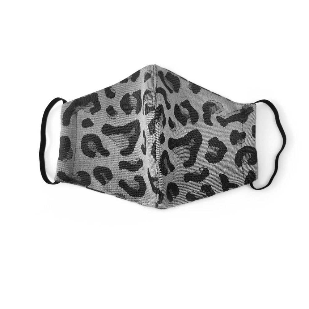 Fidella Munskydd - Leopard/Silver med resår - - MamaMilla