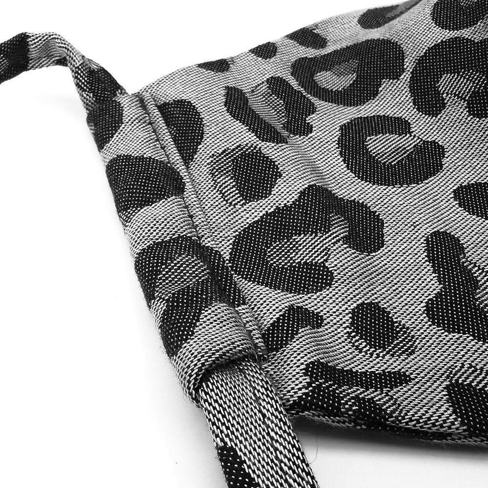 Fidella Mundbind - Leopard/Silver med bindebånd - - MamaMilla