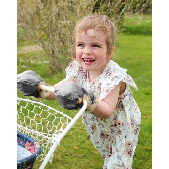 Easygrow Mini Handmuff - Black Melange - Handmuff för barn - MamaMilla