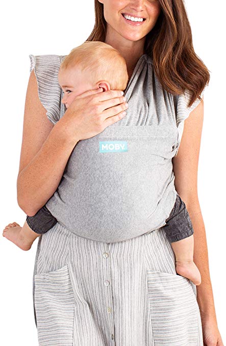 Moby - Fit Stretch Swaddle/Carrier - Heathered Gray - Stretch Swaddle - MamaMilla