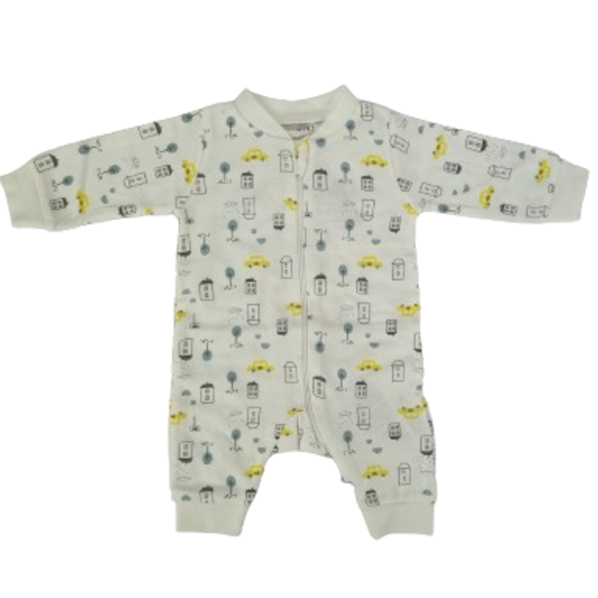 Fixoni onesie/nattklänning utan fötter - New Nadja - City - Off White - Nattkläder - MamaMilla
