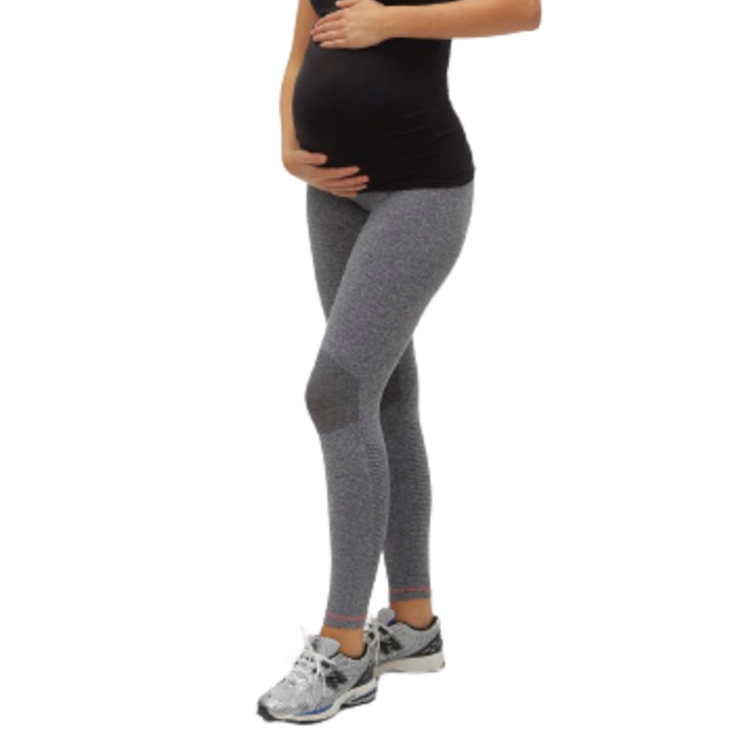 Mamalicious gravidträningsleggings - Grå ljung - Gravidkläder - MamaMilla
