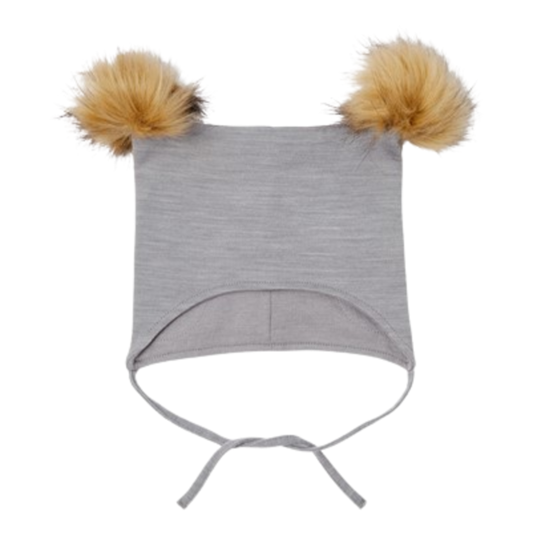 Name it Mössa i ull med Pom Pom - Wuppo - Silverfiligran - Babymössa - MamaMilla