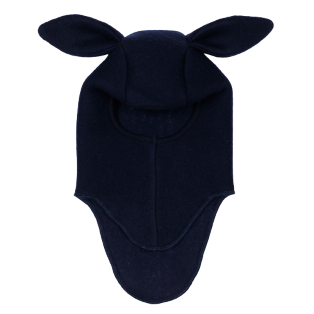 Huttelihut balaclava i ull med öron - Bunbun - Marinblå - Hue - MamaMilla