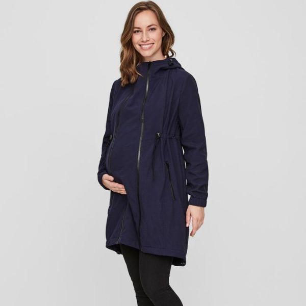 Mamalicious 3in1 softshell-bärare och gravidjacka - Mörkblå - Bärjacka - MamaMilla