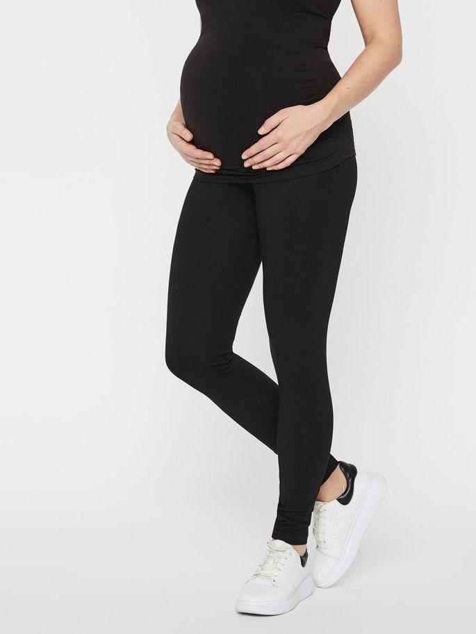 Mamalicious 2-pack gravidleggings i ekologisk bomull - Svart - Gravidkläder - MamaMilla