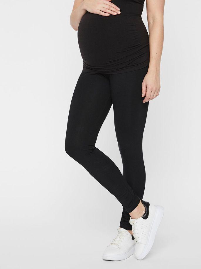 Mamalicious 2-pack gravidleggings i ekologisk bomull - Svart - Gravidkläder - MamaMilla