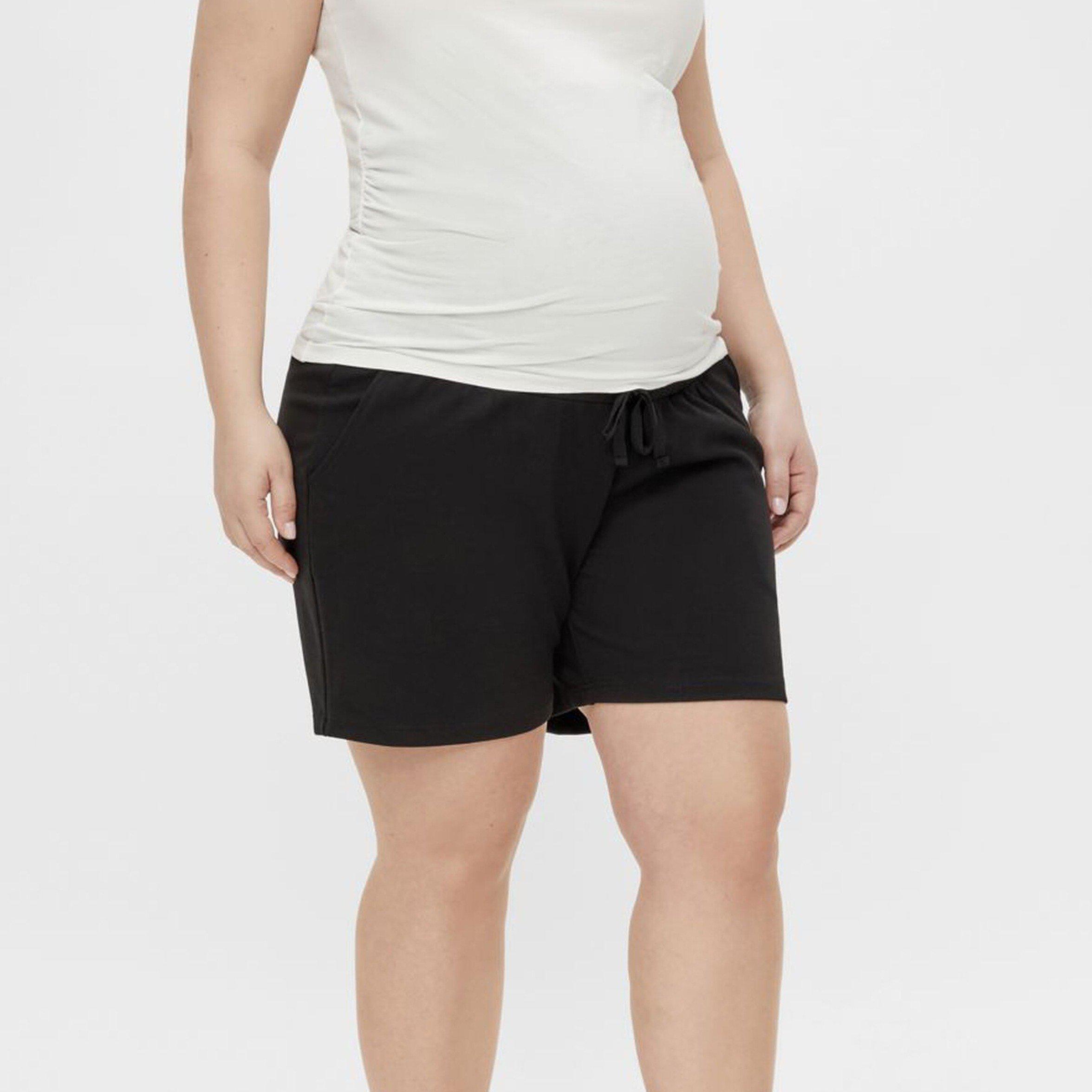 Mamalicious Gravidshorts - Curve Lif - Marinblå blazer - Gravidkläder - MamaMilla