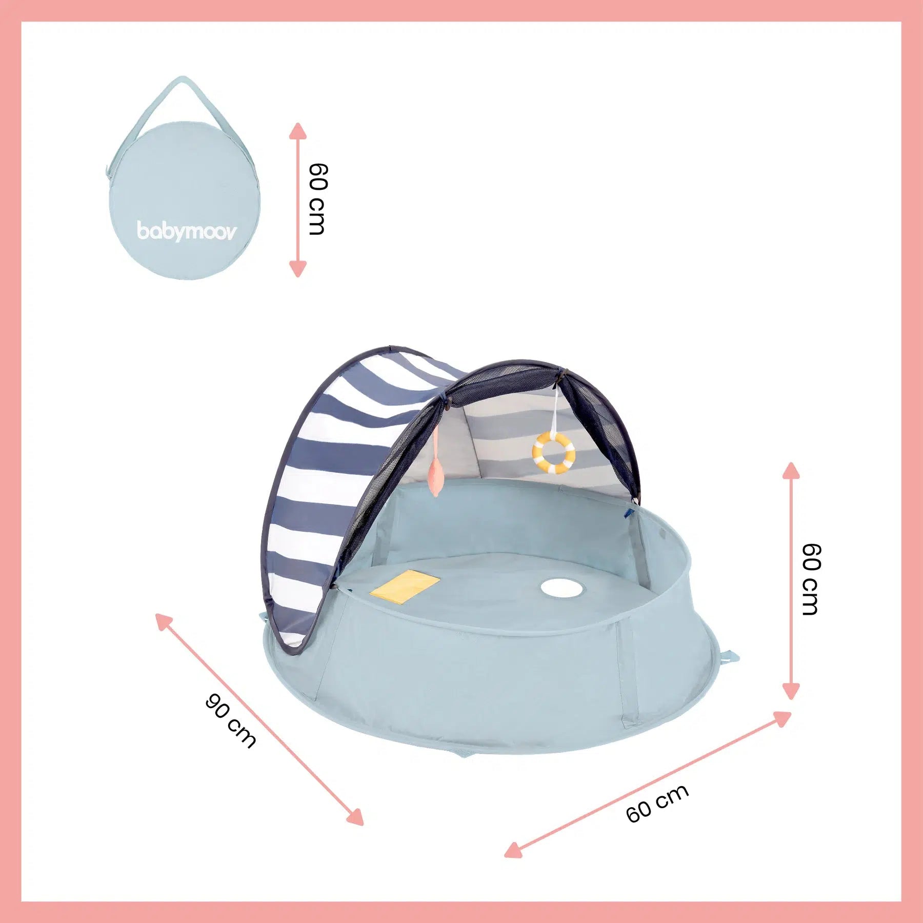 Babymoov 3in1 UV-tält - Mariniére Aquani - UV-tält - MamaMilla