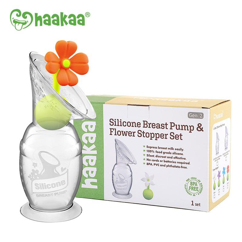 Haakaa Bröstpump med blomma - 100 ml - Bröstpump - MamaMilla