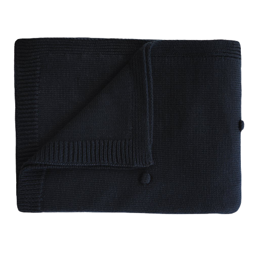 Mushie babyfilt - Dark Navy - Babyfilt - MamaMilla