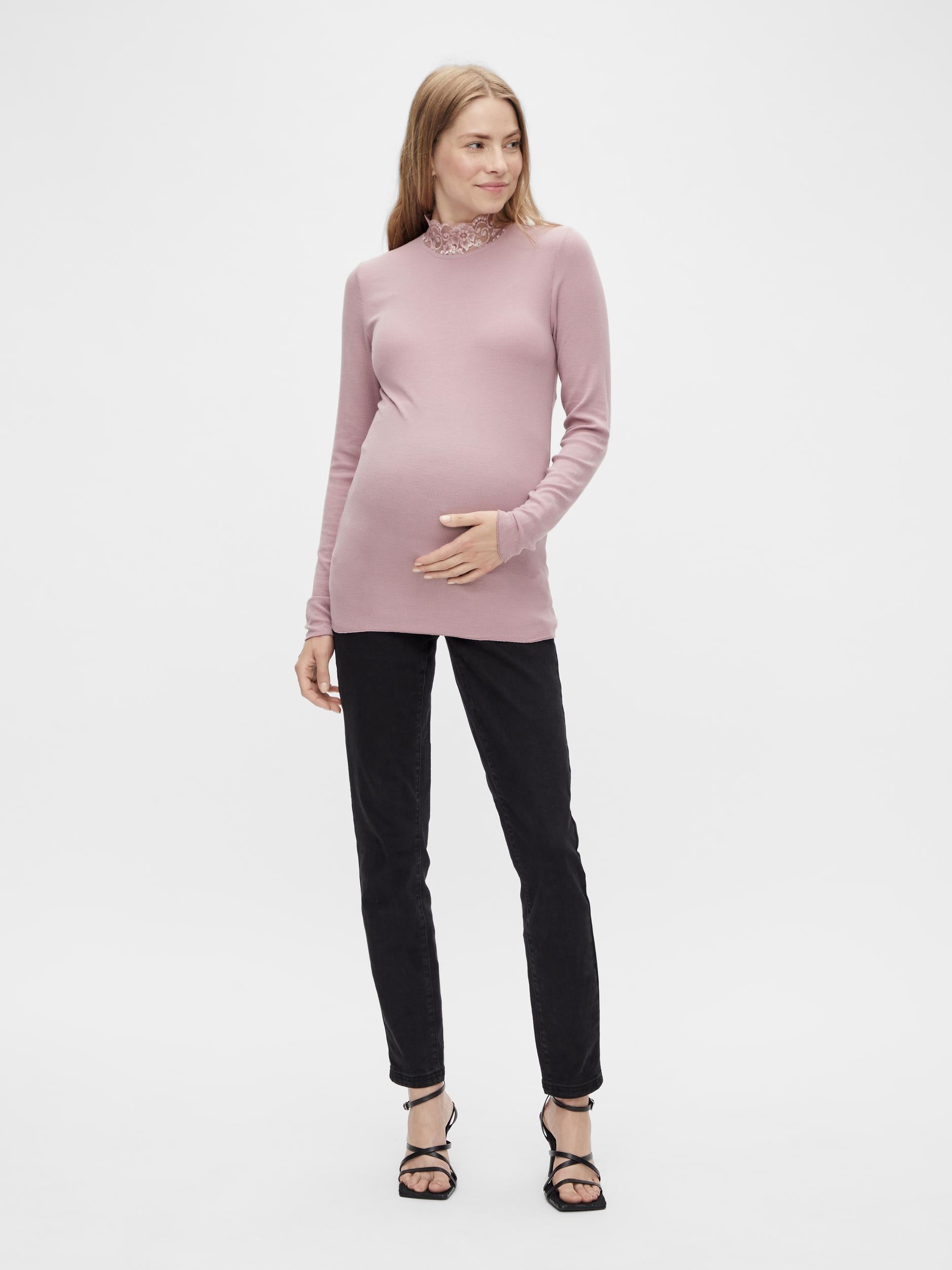 Mamalicious Trina Långärmad Gravid Top - Fläder - Gravid - MamaMilla