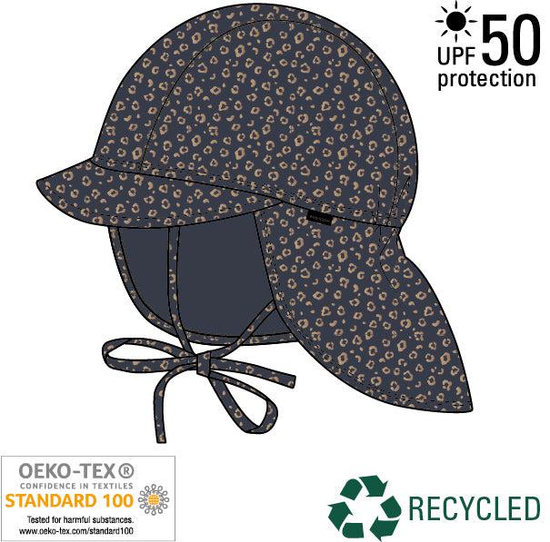 Mikk-line simsolhatt med skärm och halsskärm - Blue Nights - Solhatt - MamaMilla