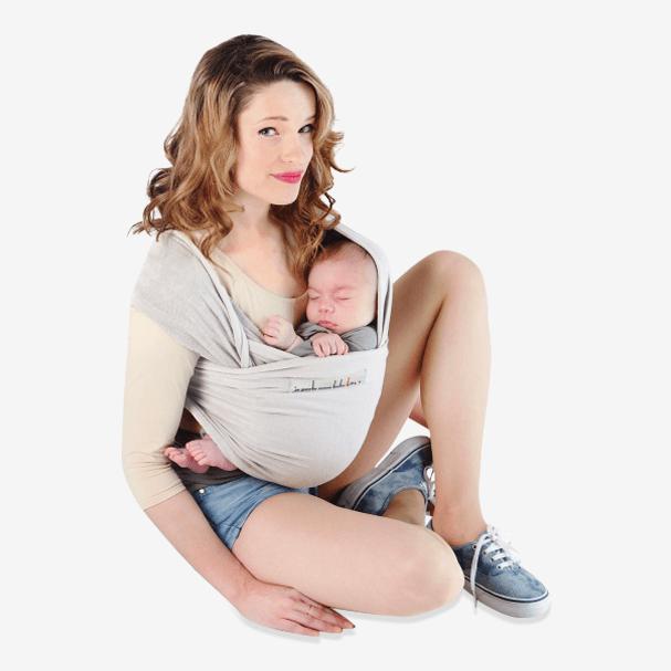 Love radius stretch wrap bas - Ljusgrå - wrap - MamaMilla