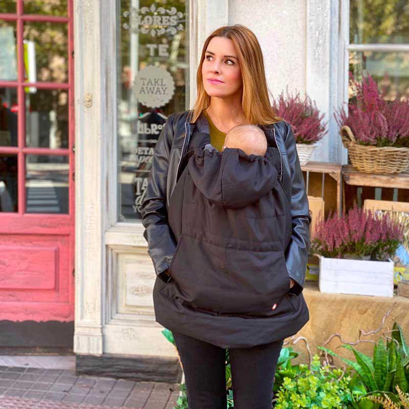 Wombat & Co. vinterfodral för bärsele och swaddle - Charcoal Black/Grey - Bärskydd - MamaMilla