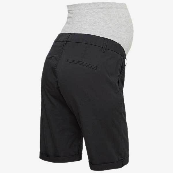 Mamalicious vente bermudashorts - Svarta - Gravidkläder - MamaMilla