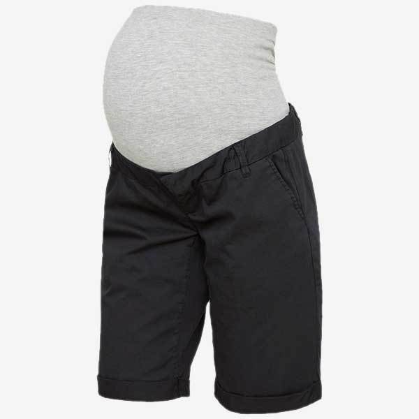 Mamalicious vente bermudashorts - Svarta - Gravidkläder - MamaMilla