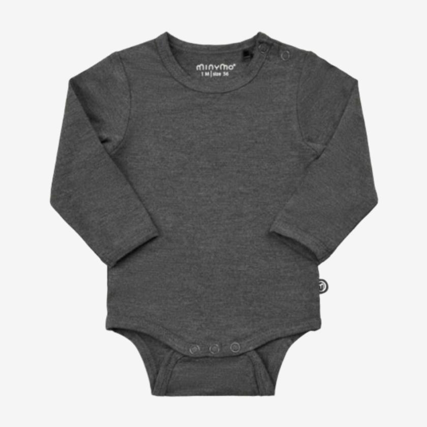 Minymo body i bambu - Mörkgrå - Body - MamaMilla