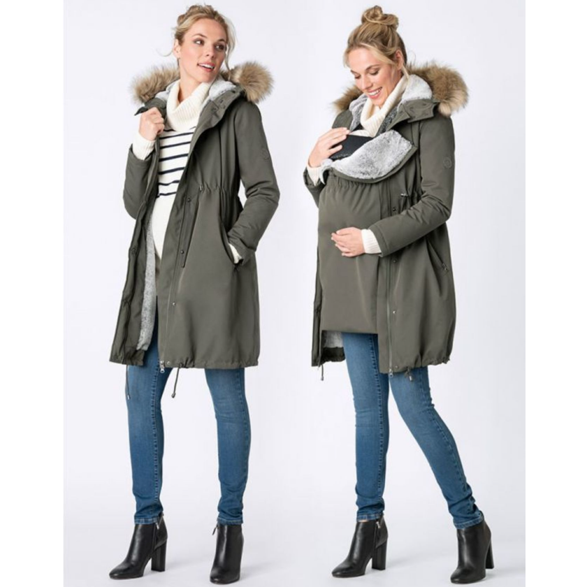 Seraphine Vänt- och bärjacka 3-i-1- Valetta - Khaki - Bärjacka - MamaMilla