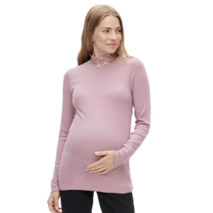 Mamalicious Trina Långärmad Gravid Top - Fläder - Gravid - MamaMilla