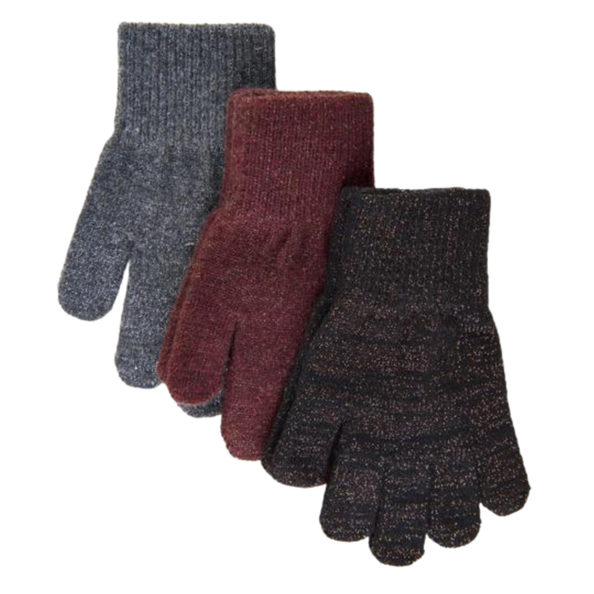 Mikk-line magiska stickade vantar - 3-pack - Svart - Glitter - Vantar - MamaMilla