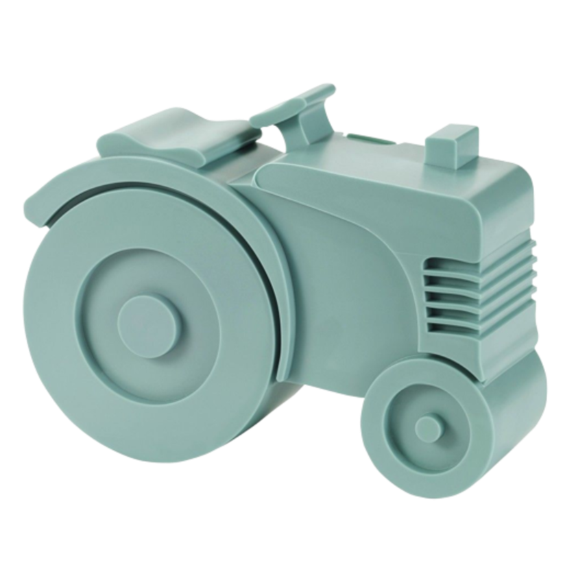 BLAFRE Lunchlåda med 2 fack - Traktor - Blågrön - Lunchlåda - MamaMilla