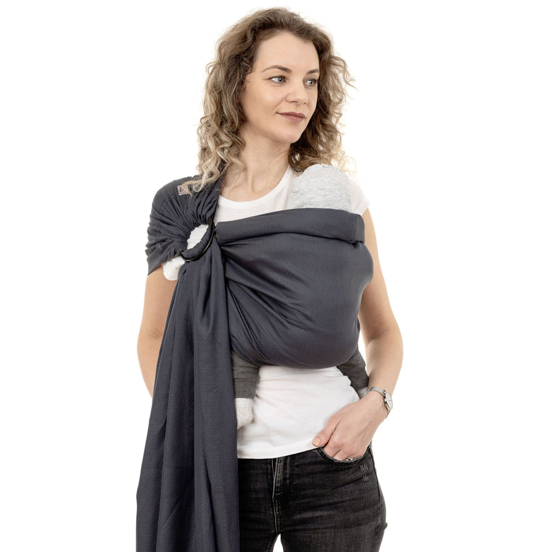 Fidella Ringslinga - Diamant/Antracit - - MamaMilla