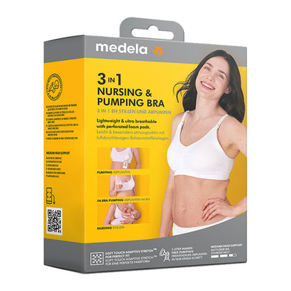 Medela Komfortabel 3-i-1 amnings- och pump-BH, svart, stl. L