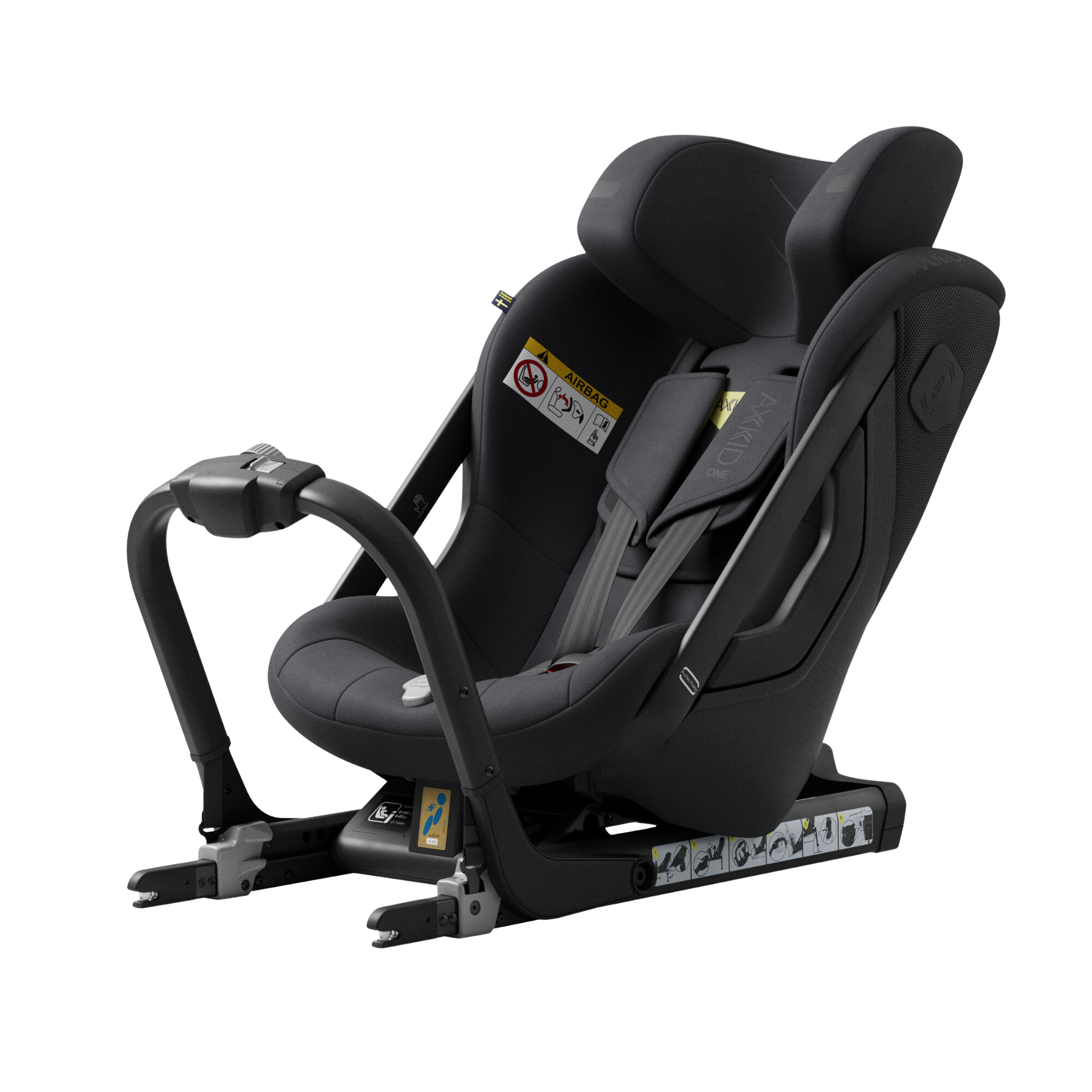 Axkid ONE 3 - Coastal Storm Black - iSize 61-125 cm - 61-125 cm (3 månader till 7 år) - MamaMilla