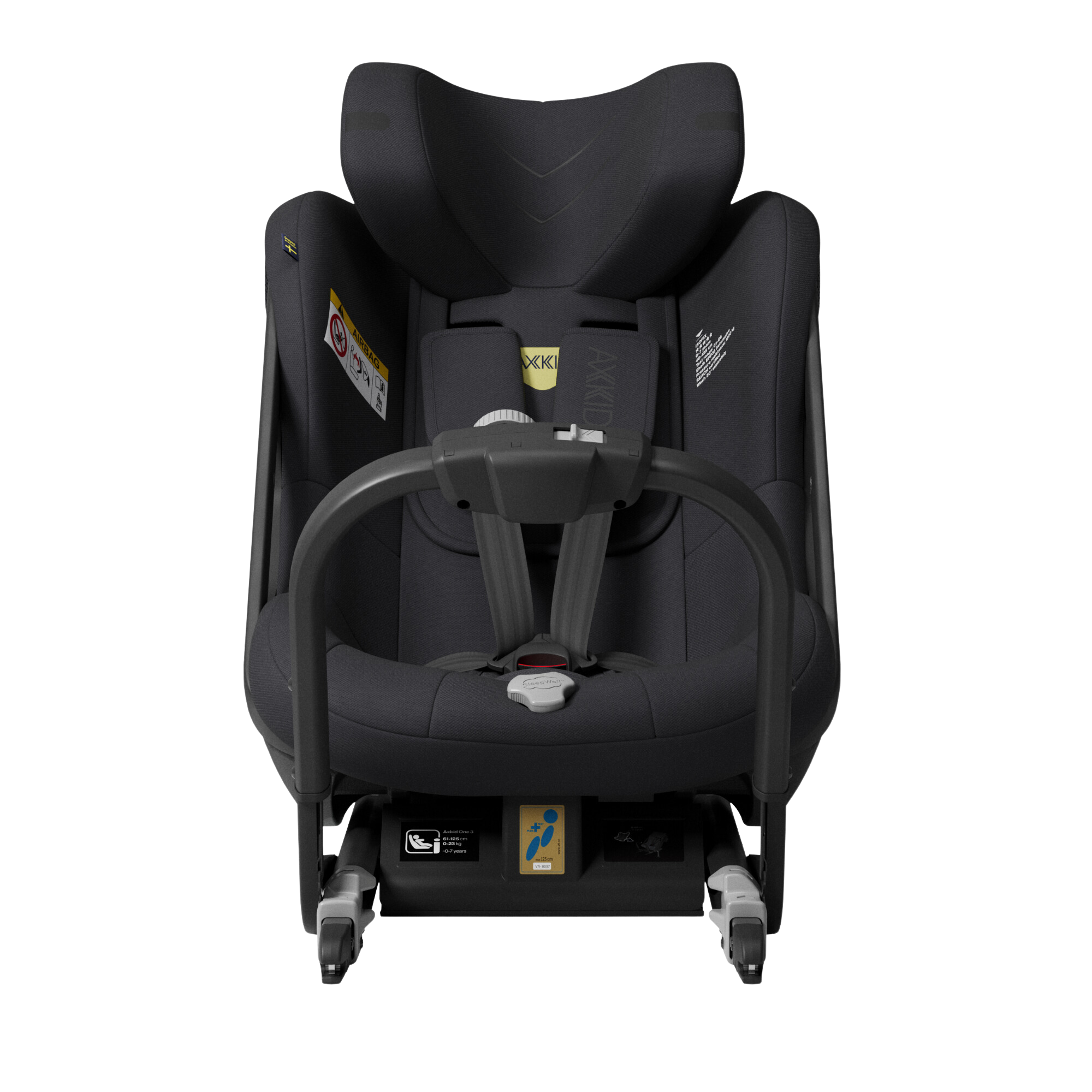 Axkid ONE 3 - Coastal Storm Black - iSize 61-125 cm - 61-125 cm (3 månader till 7 år) - MamaMilla