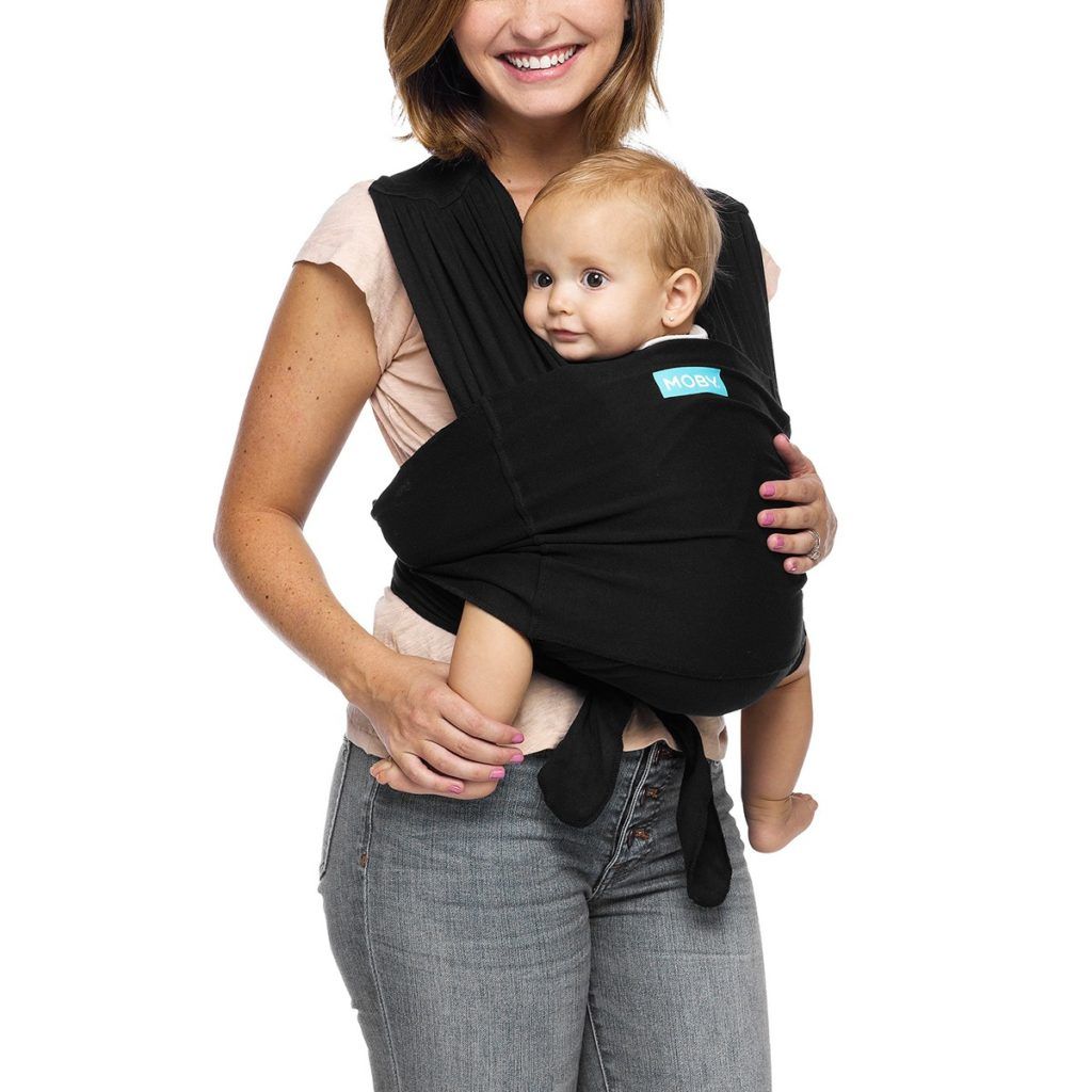 Moby - Fit Stretch Swaddle/Carrier - Svart - Stretch Swaddle - MamaMilla